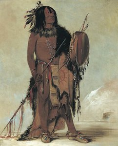 Wún-nes-tou、ホワイト バッファロー、老人の薬師、1832 年。 作： George Catlin