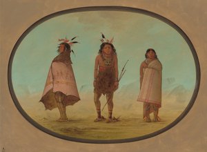 Yntah Medicine Man、戦士、そして女性、18551869. 作： George Catlin