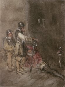 未確認の歴史的主題、兵士と 作： George Cattermole