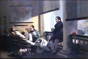 デントのベランダ、マカオ 作： George Chinnery