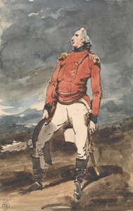 武官の肖像のための習作 作： George Chinnery