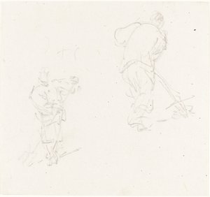 二人の中国人労働者 作： George Chinnery