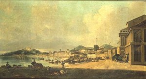 マカオの景色 作： George Chinnery