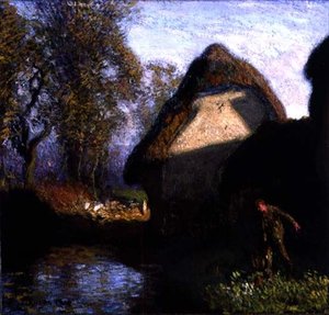 納屋の奥で 作： George Clausen