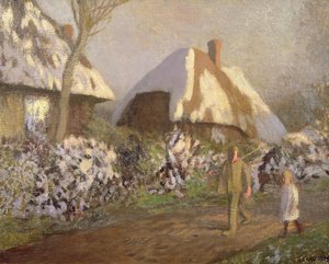 凍るような午後のコテージ 作： George Clausen