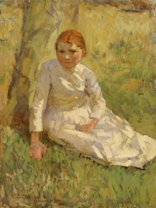 野原の少女、1897年。