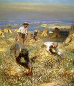 収穫、綱車を結ぶ 作： George Clausen