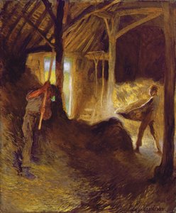 納屋で 作： George Clausen