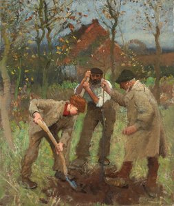 植樹（キャンバスに油彩） 作： George Clausen