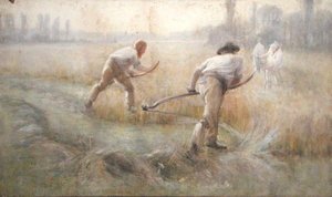 サイシング（水彩・紙） 作： George Clausen