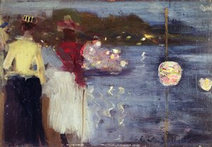 マーロウ・レガッタの記念品（油彩・パネル 作： George Clausen