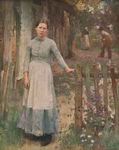 門の少女、1889年、c1930。 作： George Clausen