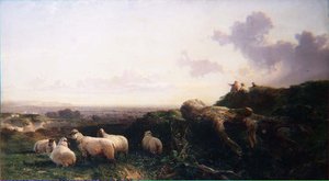 サウスダウンズの夕べ 作： George Cole