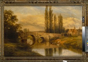 Fittleworthオールドミルとブリッジ、ローザー、サセックス、1880 作： George Cole