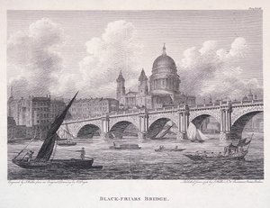 ブラックフライアーズ ブリッジ、ロンドン、1827 年 作： George Cooke