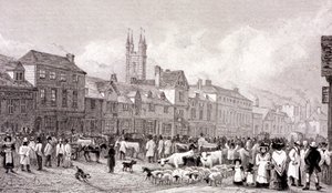 スミスフィールド マーケット、ロンドン、c1830