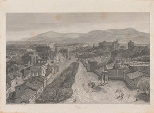 国会議事堂の塔から見たフォロ・ロマーノ 作： George Cooke