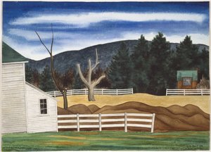 ウッドストックの風景、3 月 作： George Copeland Ault
