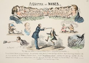 鼻の章、パブ。 1834（手描きの彫刻） 作： George Cruikshank