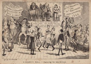 チャリティーボール-百万人のために踊る;漫画 作： George Cruikshank