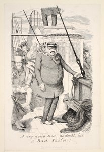 間違いなく非常に良い人ですが、悪い船乗り！、パブ。 1845 作： George Cruikshank