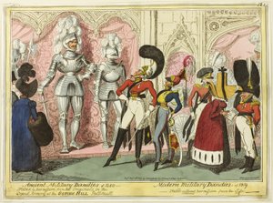 1450年の古今の軍服ダンディたち 作： George Cruikshank