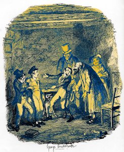 チャールズ・ディケンズの「オリバー・ツイストの冒険」。 作： George Cruikshank