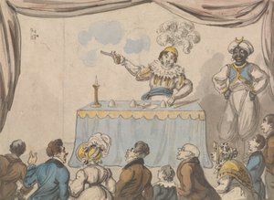 ピストルとカードを持つ魔術師 作： George Cruikshank