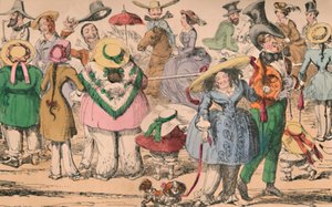ハイドパークでのブルマのクルークシャンクス展、1852年、c1870