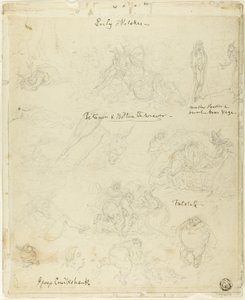 ファルスタッフ』『真夏の夜の夢』の初期スケッチ 作： George Cruikshank