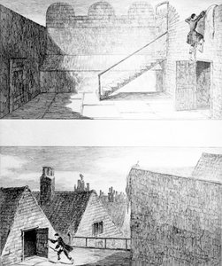 1839年に公開されたWHエインズワースの「ジャックシェパード」のエスケープNo. 3 作： George Cruikshank