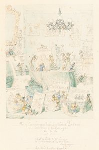 フレデリック・ロッカー氏の画集を鑑賞する妖精愛好家 作： George Cruikshank