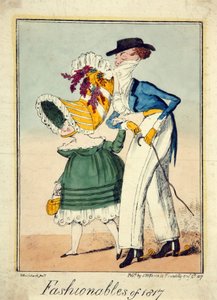 1817年のファッショナブル 作： George Cruikshank