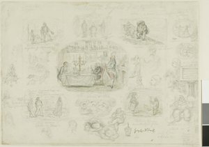 1829年のファッションと恐怖（直訳）; Angels Ever Bright and Fair (裏面) 作： George Cruikshank