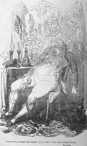 女性にあなたの力を与えず、王を滅ぼすものにあなたの道を与えないでください、c1820。 作： George Cruikshank