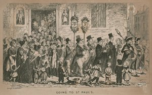 セントポール大聖堂、ロンドンに行く 作： George Cruikshank