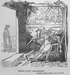 彼は精錬した-主よ！どのように彼はにおいがしました！、c1820。 作： George Cruikshank