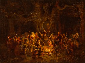 「ウィンザーの陽気な妻たち」のハーンの樫、V, v 作： George Cruikshank