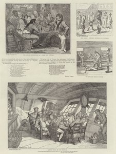 王立海軍展でのユーモラスなアート 作： George Cruikshank