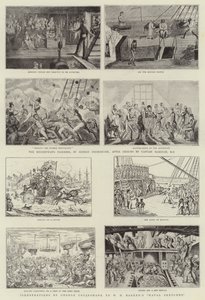 王立海軍展でのユーモラスなアート 作： George Cruikshank