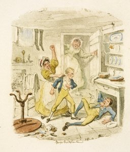 オリバー・ツイスト』の挿絵 作： George Cruikshank