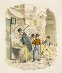 オリバー・ツイスト』の挿絵 作： George Cruikshank