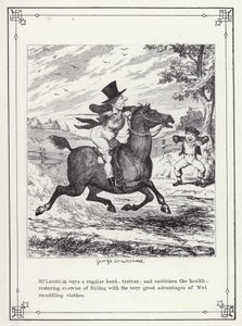 The Bachelors Own Book, or The Progress of Mr Lambkin (Gent) (e.g. engraving)」のイラスト。 作： George Cruikshank