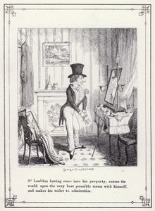 The Bachelors Own Book, or The Progress of Mr Lambkin (Gent) (e.g. engraving)」のイラスト。 作： George Cruikshank