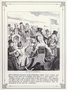 The Bachelors Own Book, or The Progress of Mr Lambkin (Gent) (e.g. engraving)」のイラスト。 作： George Cruikshank