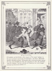 The Bachelors Own Book, or The Progress of Mr Lambkin (Gent) (e.g. engraving)」のイラスト。 作： George Cruikshank