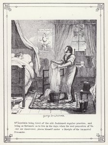 The Bachelors Own Book, or The Progress of Mr Lambkin (Gent) (e.g. engraving)」のイラスト。 作： George Cruikshank