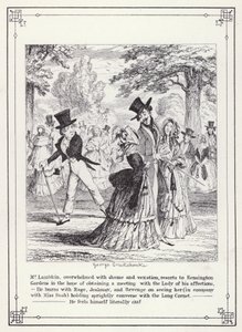 The Bachelors Own Book, or The Progress of Mr Lambkin (Gent) (e.g. engraving)」のイラスト。 作： George Cruikshank