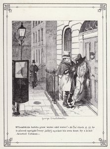 The Bachelors Own Book, or The Progress of Mr Lambkin (Gent) (e.g. engraving)」のイラスト。 作： George Cruikshank
