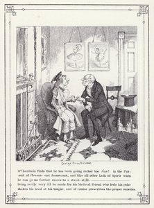 The Bachelors Own Book, or The Progress of Mr Lambkin (Gent) (e.g. engraving)」のイラスト。 作： George Cruikshank
